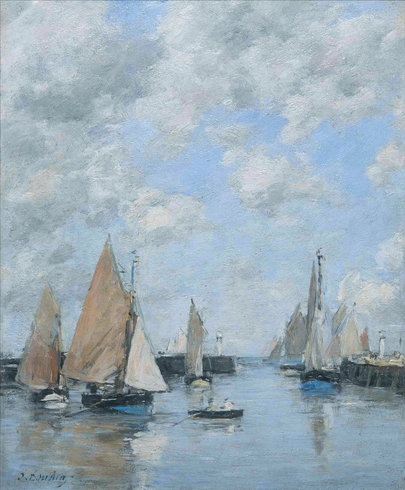 Trouville, o píer na maré alta - Eugène Boudin