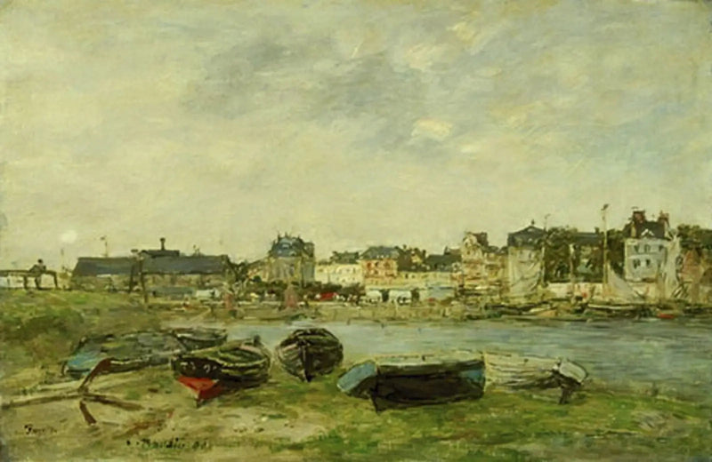 Trouville, o porto na maré baixa - Eugène Boudin