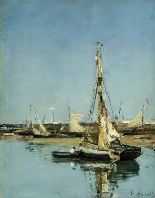 Trouville, os molhes na maré baixa - Eugène Boudin