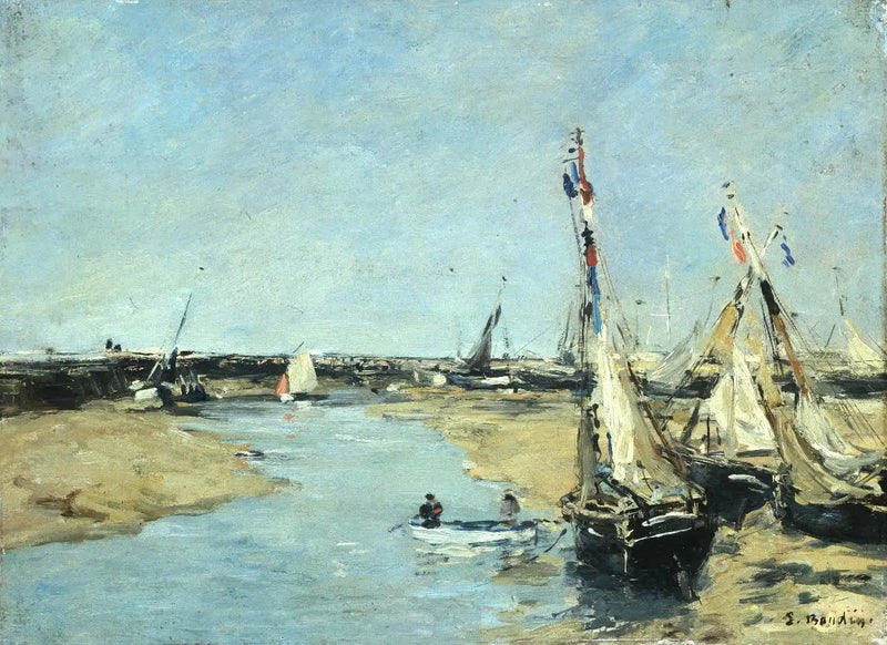Trouville, As docas, maré baixa - Eugène Boudin