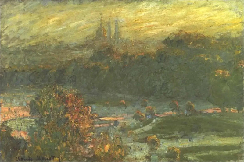 As Tulherias, esboço W403 - Claude Monet