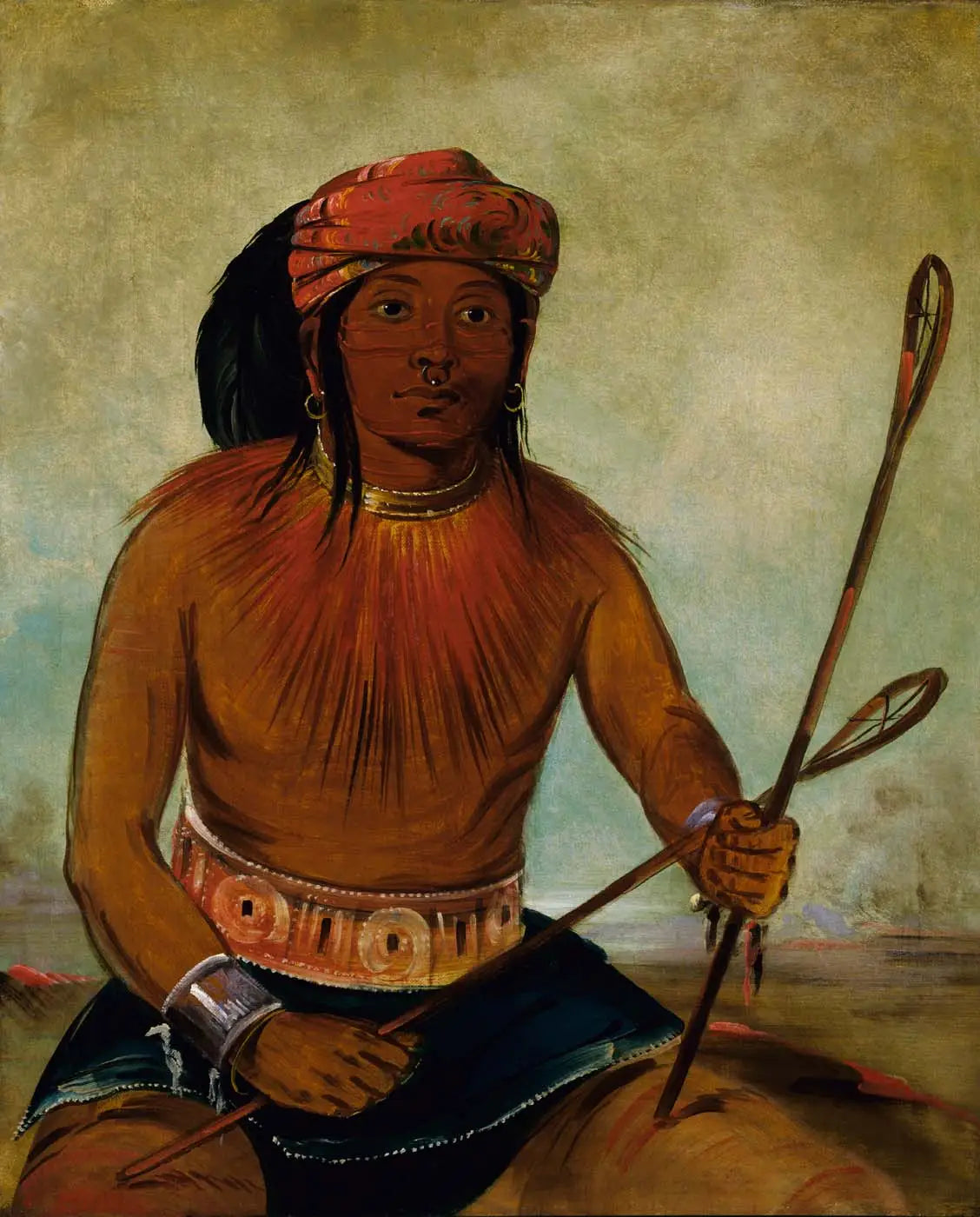 Tul-lock-chísh-ko boit le jus de la pierre - George Catlin - Alpha Reproduction