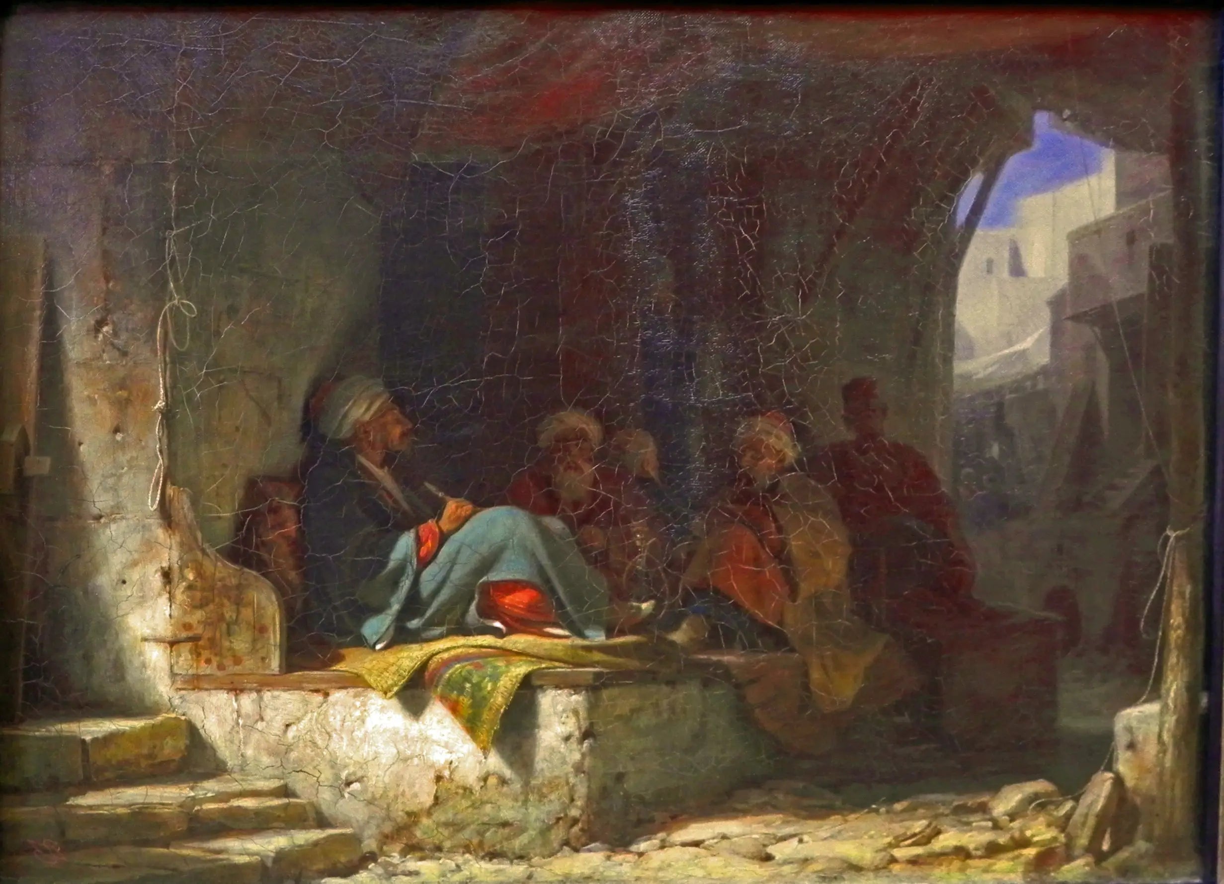 Türken im Kaffeehaus - Carl Spitzweg image 2 reproduction réalisée par Alpha Reproduction