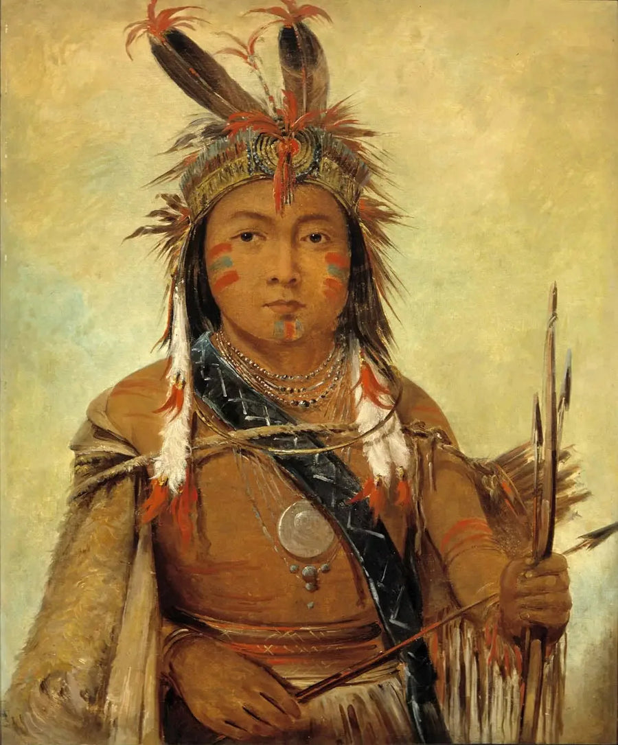 Ud-je-jock, Pélican, um garoto - George Catlin