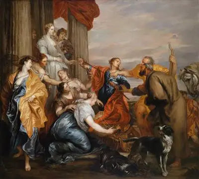 Ulisses descobrindo Aquiles no meio das filhas de Licoimedon - Antoine van Dyck