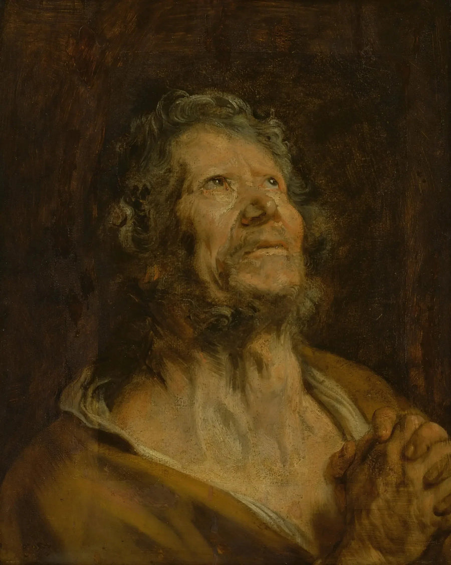 Um apóstolo com as mãos unidas - Antoine van Dyck