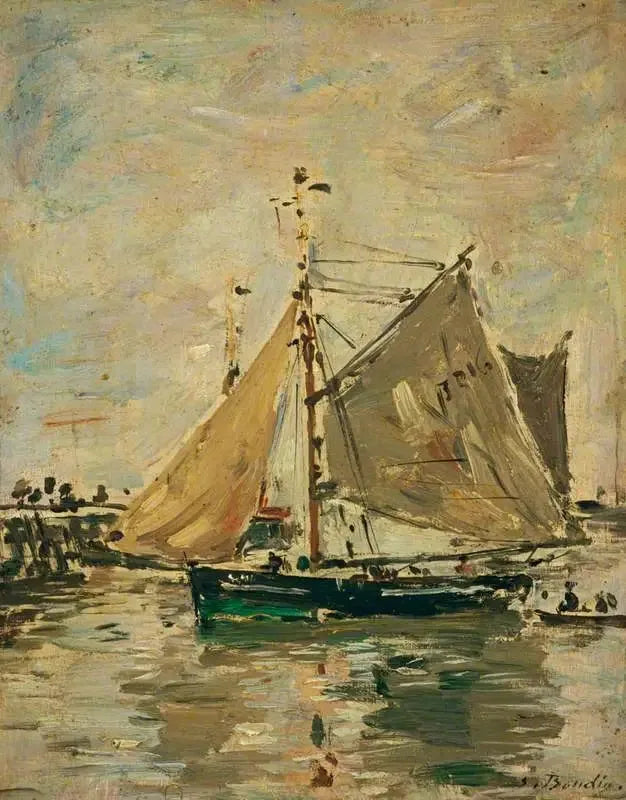 Um barco de pesca, Trouville - Eugène Boudin