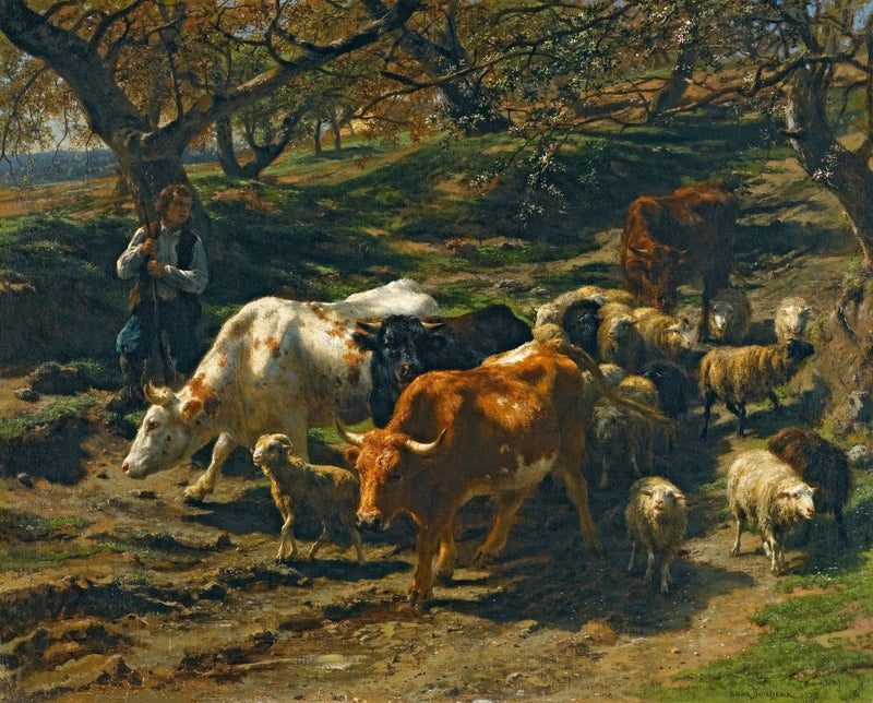 Um pastor com seu rebanho - Rosa Bonheur