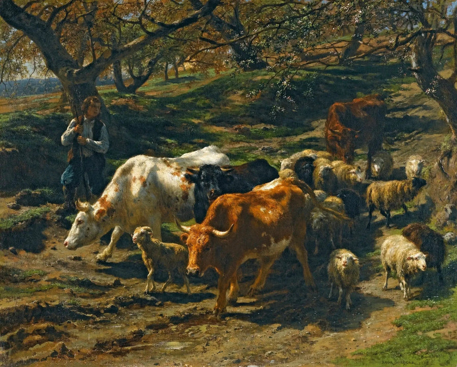 Um pastor com seu rebanho - Rosa Bonheur