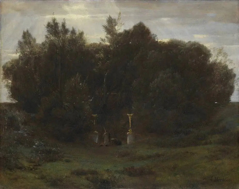 Um bosque sagrado - Arnold Böcklin