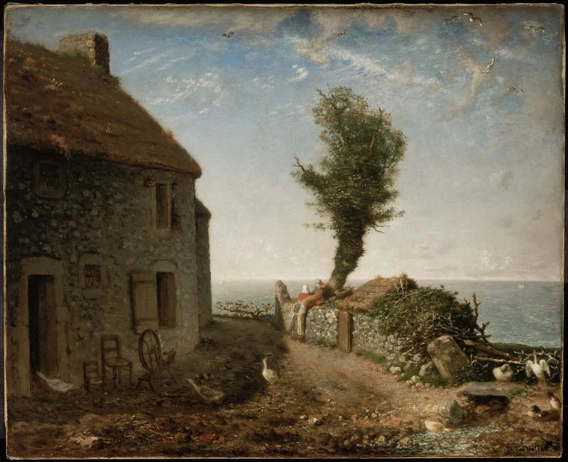 Um pedaço da vila de Gréville - Jean-François Millet