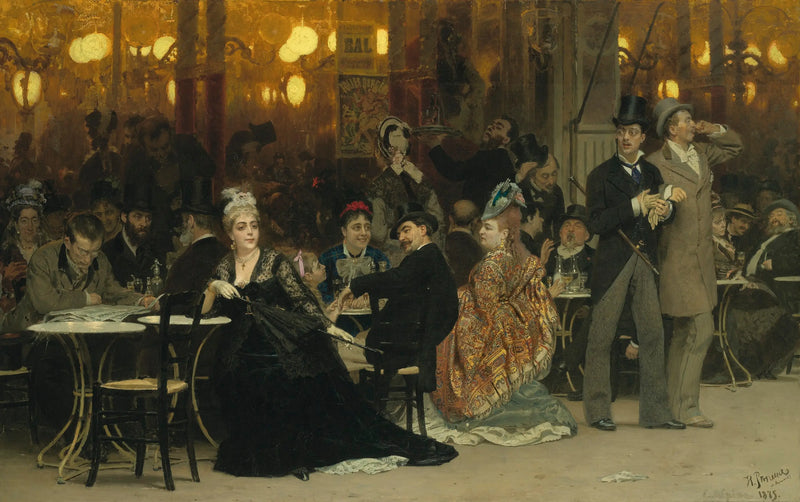 Um café parisiense - Ilya Repin