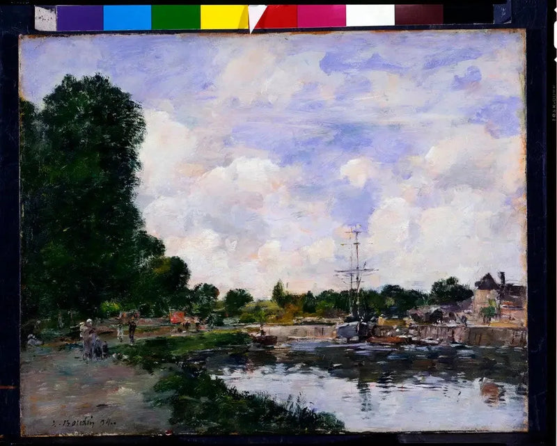 Um canal em Abbeville - Eugène Boudin