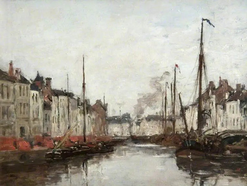 Um canal holandês - Eugène Boudin