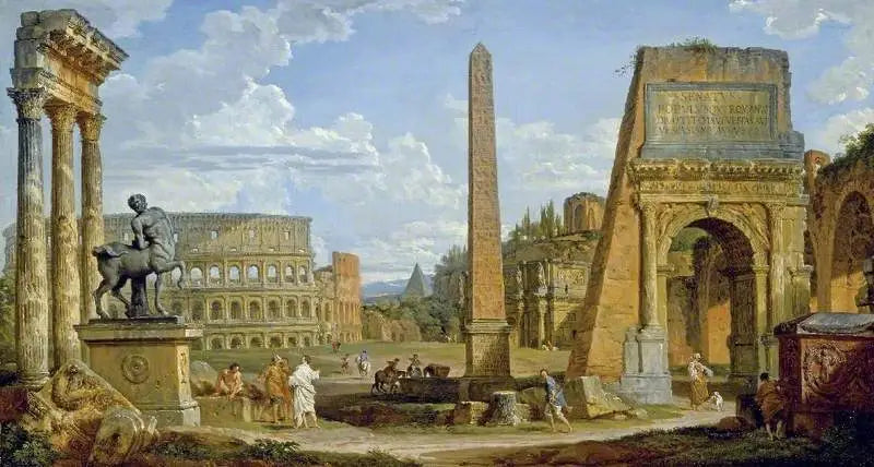 Um capricho de ruínas romanas - Giovanni Paolo Panini
