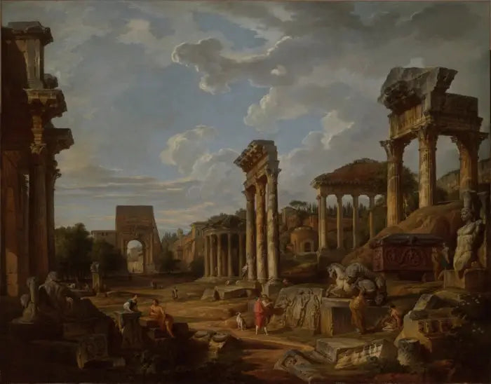 Um capricho do fórum romano - Giovanni Paolo Panini