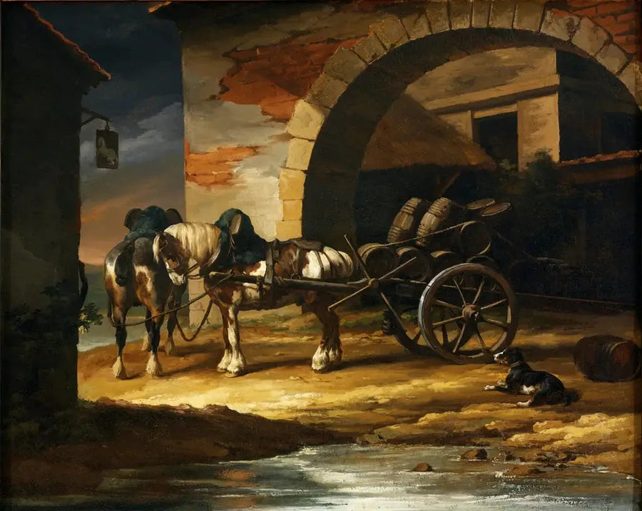 Um carro carregado de barris - Théodore Géricault