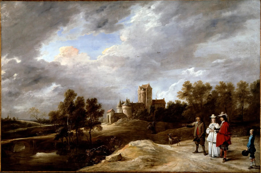 Um castelo e seu proprietário - David Teniers, o Jovem