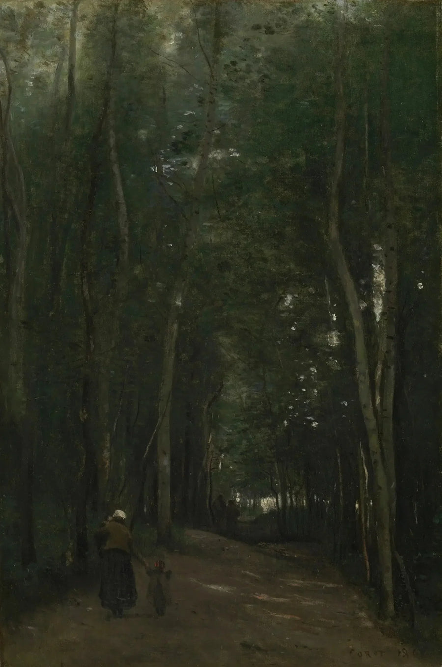 Um caminho em Saint-Cloud - Jean-Baptiste Camille Corot