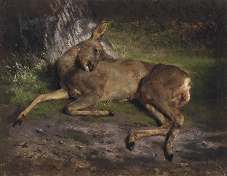 Um veado na floresta - Rosa Bonheur