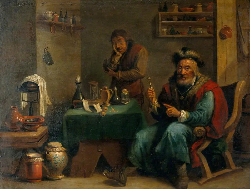 Um cirurgião que extraiu um dente - David Teniers, o Jovem