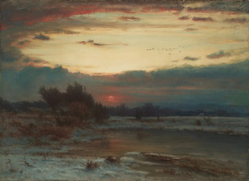Um céu de inverno - George Inness