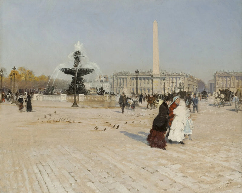 Um canto da Place de la Concorde em Paris - Giuseppe De Nittis
