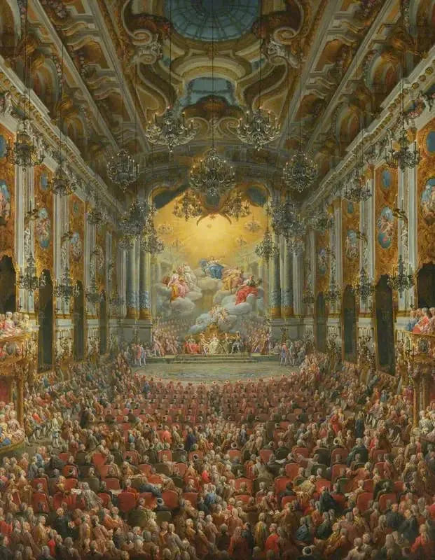 Um concerto dado pelo duque de Nivernais em comemoração ao nascimento do Delfim - Giovanni Paolo Panini