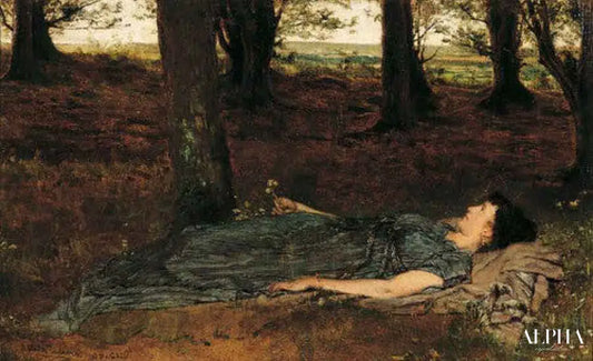 Un coup d’œil à travers les arbres - Lawrence Alma-Tadema Reproductions de tableaux à la peinture à l’huile