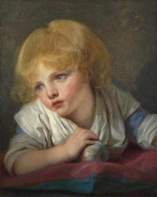 Uma criança com uma maçã - Jean-Baptiste Greuze