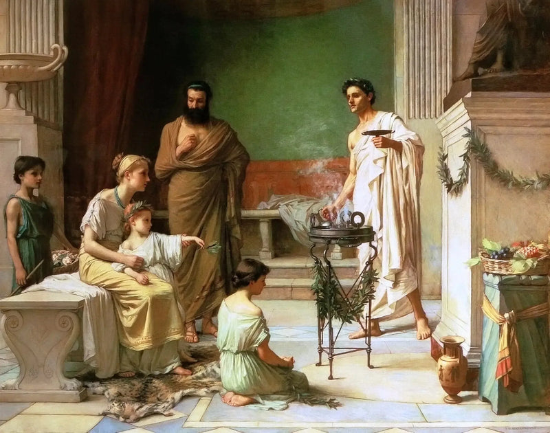 Uma criança doente levada ao templo de Esculápio - John William Waterhouse
