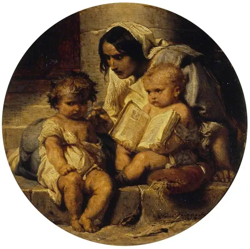 Uma criança aprendendo a ler - Paul Delaroche