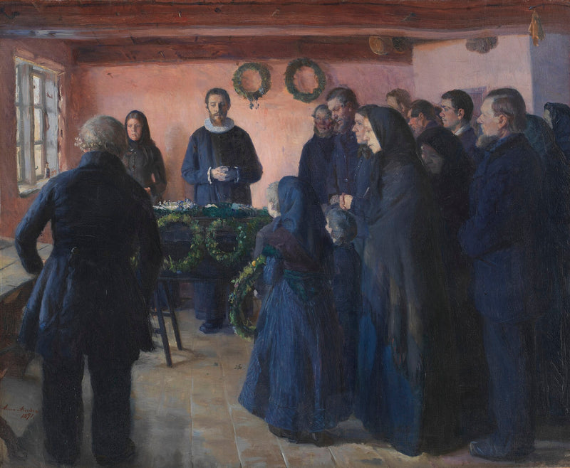 Um enterro - Anna Ancher
