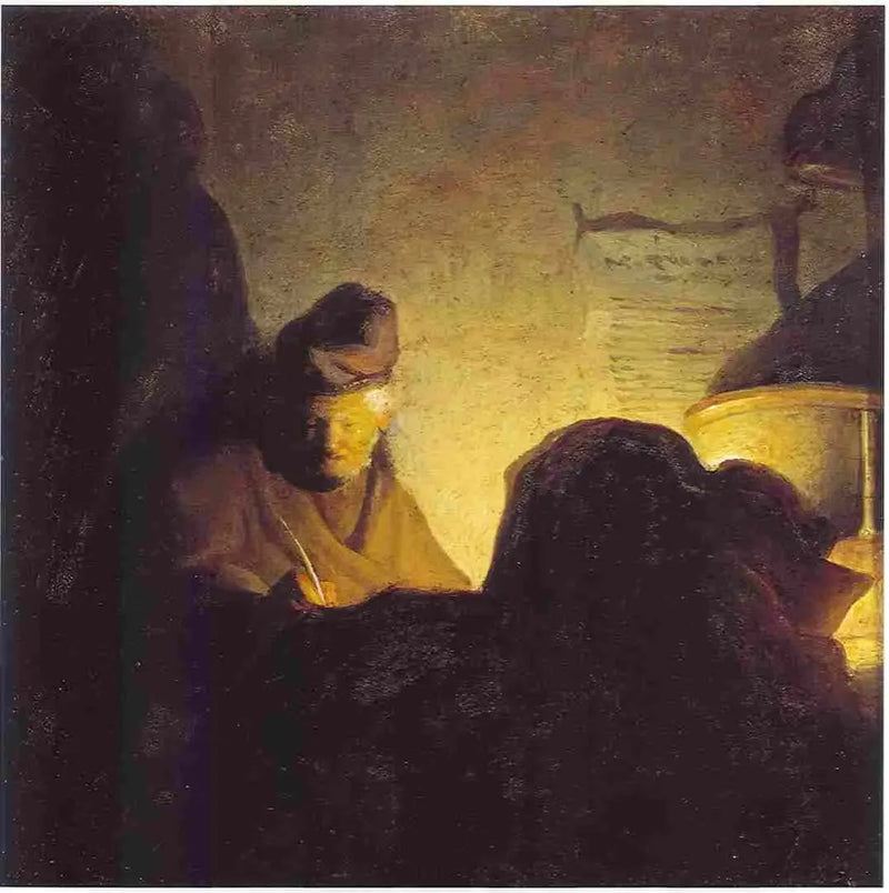 Um erudito à luz das velas - Rembrandt