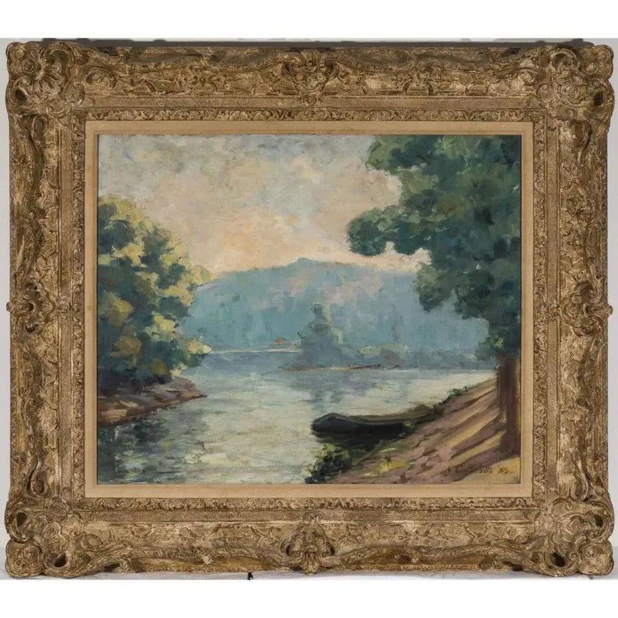 Um estuário do Sena - Gustave Caillebotte
