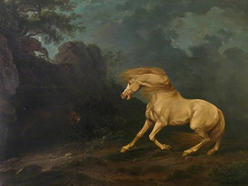 Um garanhão surpreendido por um leão - George Stubbs