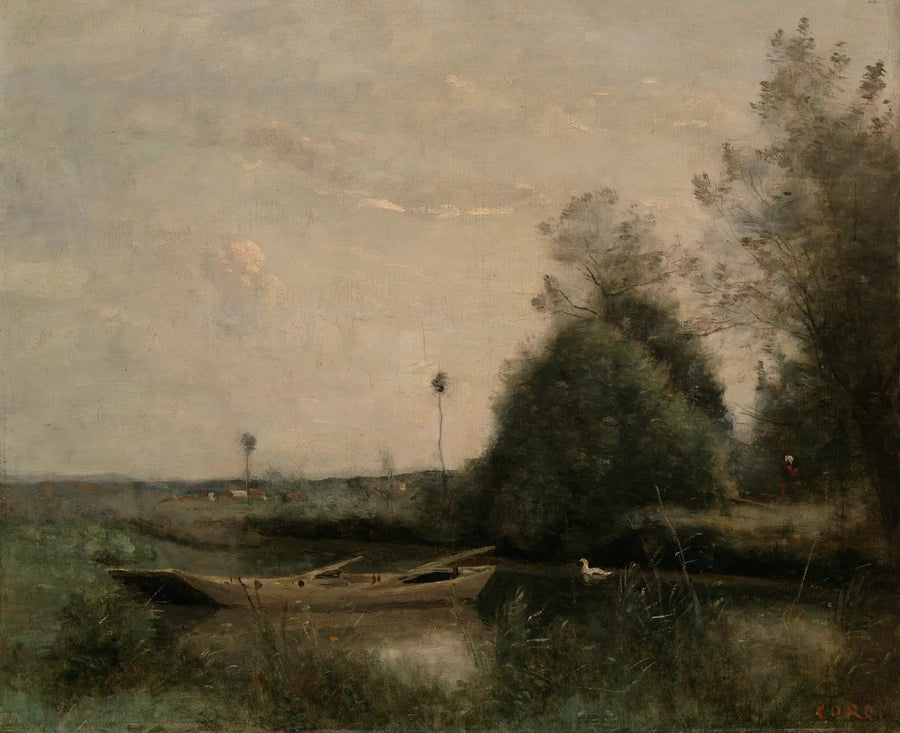 Um lago em Mortain - Jean-Baptiste Camille Corot