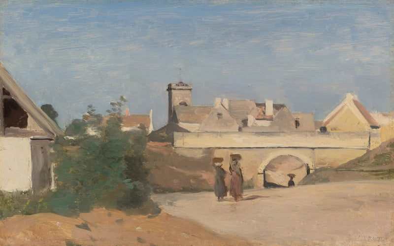 Um bairro suburbano (Rochefort-sur-Mer, Charente) - Jean-Baptiste Camille Corot