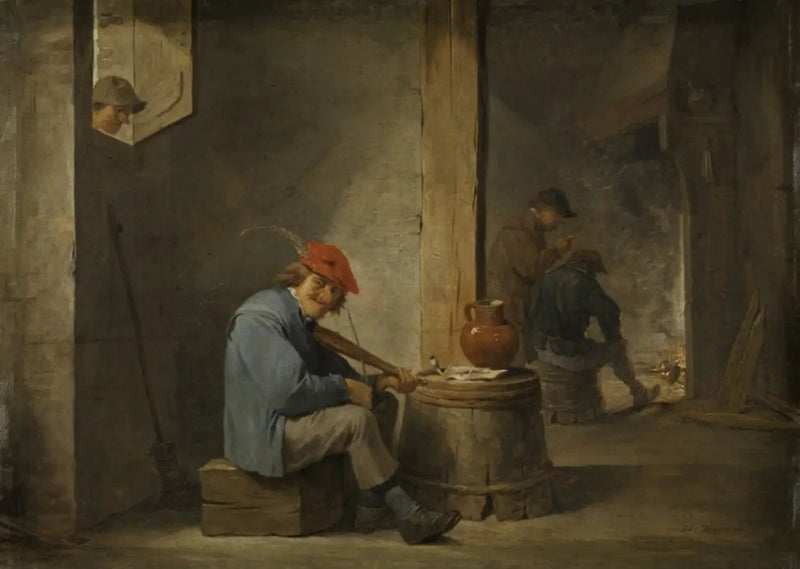 Um fazendeiro toca música - David Teniers Júnior