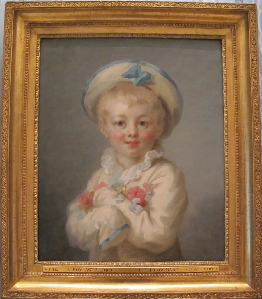 Um menino em Pierrot - Jean-Honoré Fragonard