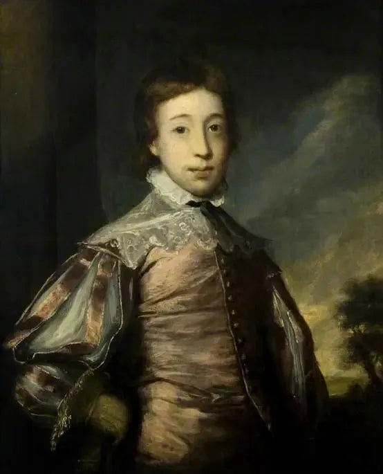 Um menino de vestido Van Dyck - Joshua Reynolds