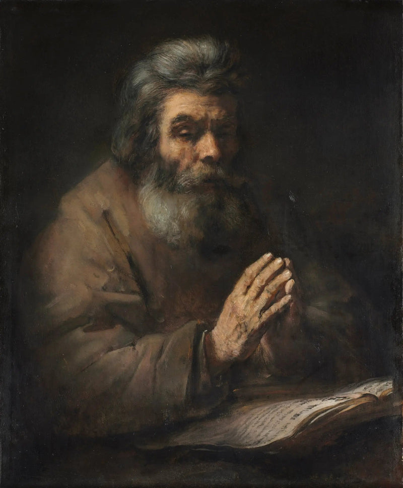 Um homem idoso em oração - Rembrandt