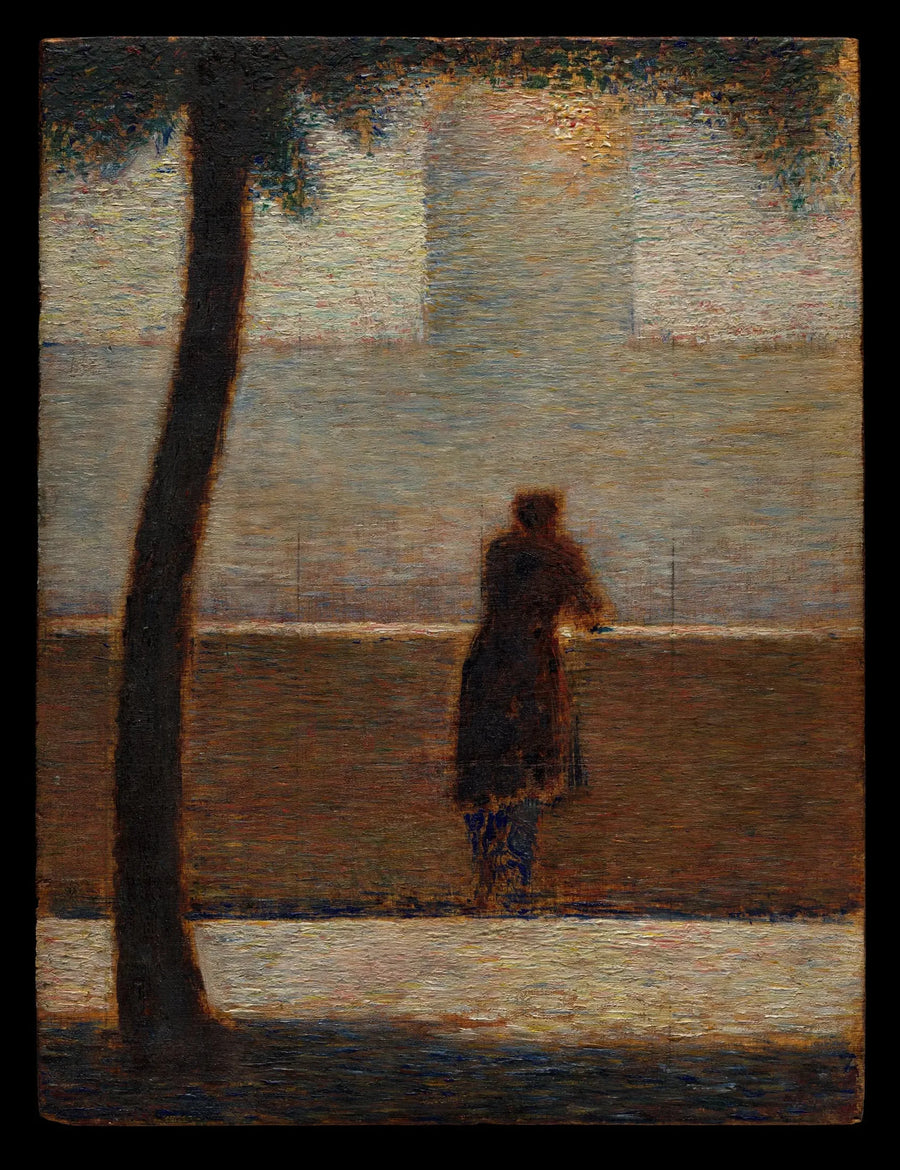 Um homem apoiado em um parapeito - Georges Seurat