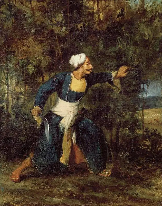 Um Indiano armado com o Gourka-kree - Eugène Delacroix