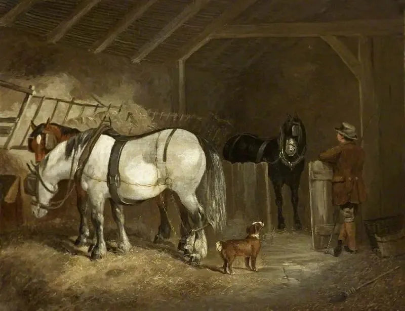 Um interior estável - John Frederick Herring, Sr.