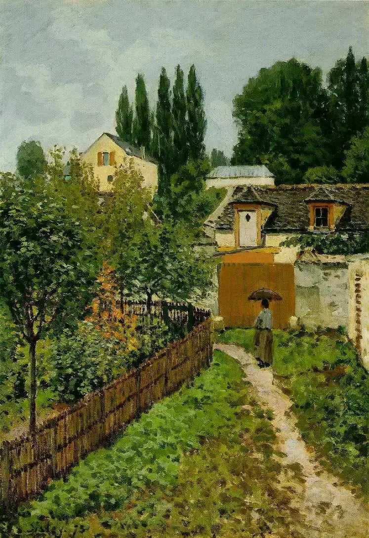 Um jardim em Louveciennes - Alfred Sisley