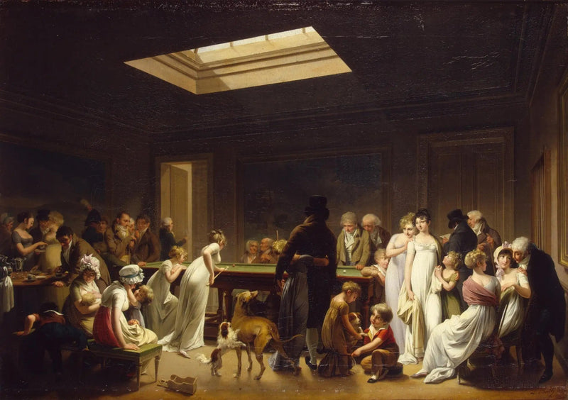 Um jogo de bilhar - Louis-Leópold Boilly