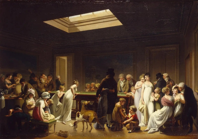 Um jogo de bilhar - Louis-Leópold Boilly