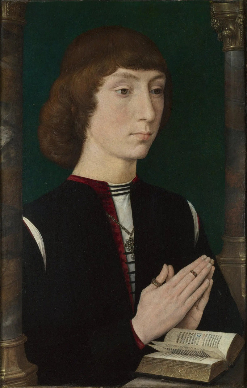 Um jovem em oração - Hans Memling