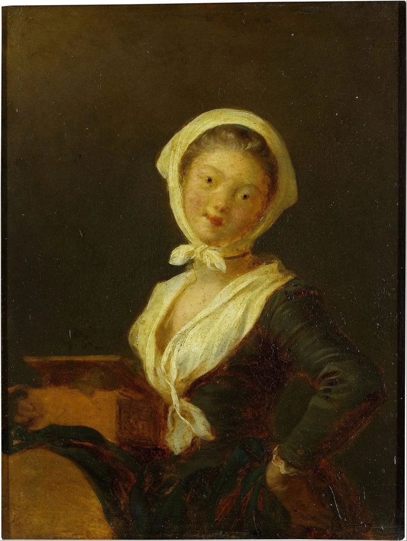 Um tocador de organetto de rua (uma mulher de Saboia) - Jean-Honoré Fragonard